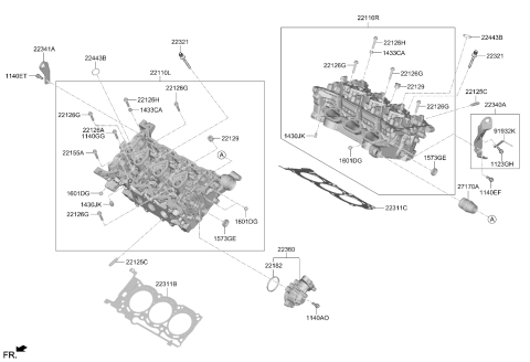 2025 Kia Carnival HEAD SUB ASSY-CYLIND Diagram for 571G53NU00
