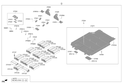 2023 Kia Niro EV FUSE-HIGH VOLTAGE Diagram for 375F2AO000