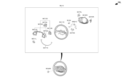 2026 Kia Niro EV Steering Wheel Body Diagram for 56111CV100DFS