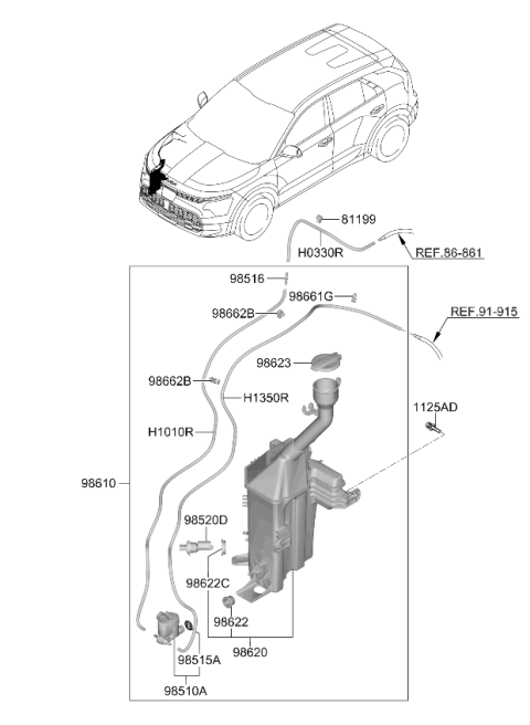 2026 Kia Niro EV MOTOR & PUMP ASSY-W Diagram for 98510R2000