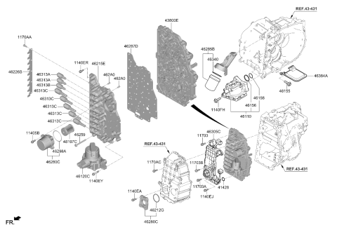 2023 Kia K5 Oil Pump Assembly Diagram for 461102N500