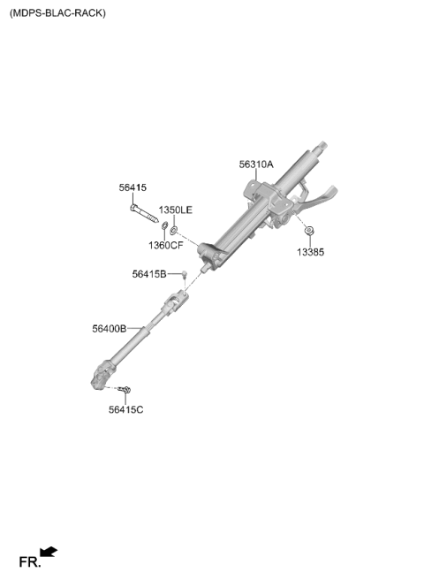2024 Kia K5 Steering Column & Shaft Diagram 2
