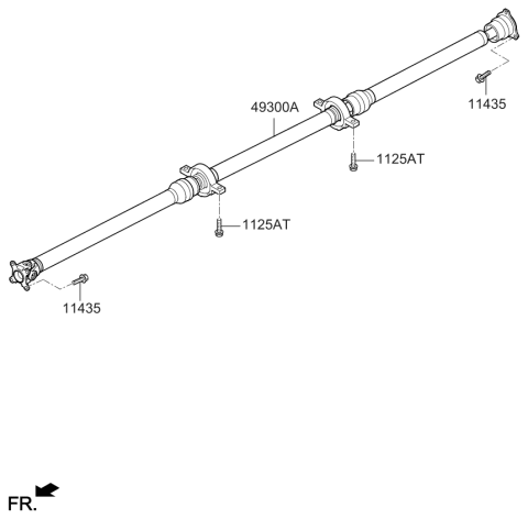 2021 Kia K5 Shaft Assembly-PROPELLER Diagram for 49300L3000