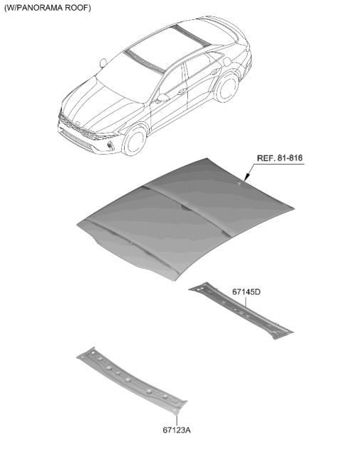2024 Kia K5 Roof Panel Diagram 2