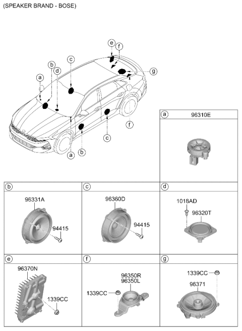 2024 Kia K5 Speaker Diagram 2