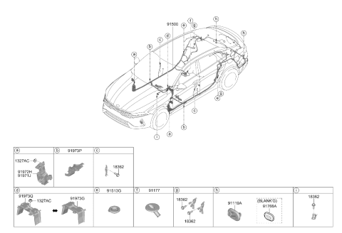 2021 Kia K5 Grommet Diagram for 919803T100