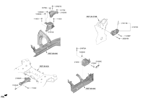 2024 Kia K5 Engine & Transaxle Mounting Diagram 2