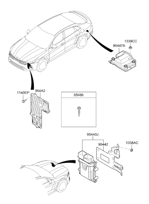 2023 Kia K5 Bolt Diagram for 954432N000