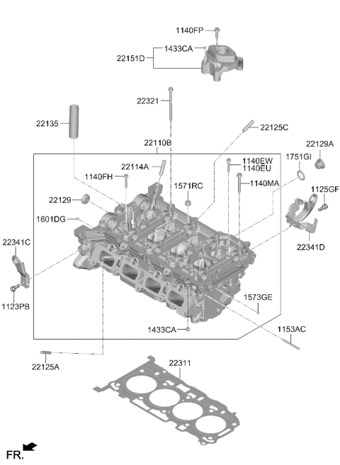 2024 Kia K5 Cylinder Head Diagram 2