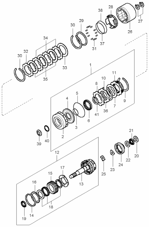 2000 Kia Sportage Disk CLUTCH/FAC Assembly Diagram for 0K08A19584