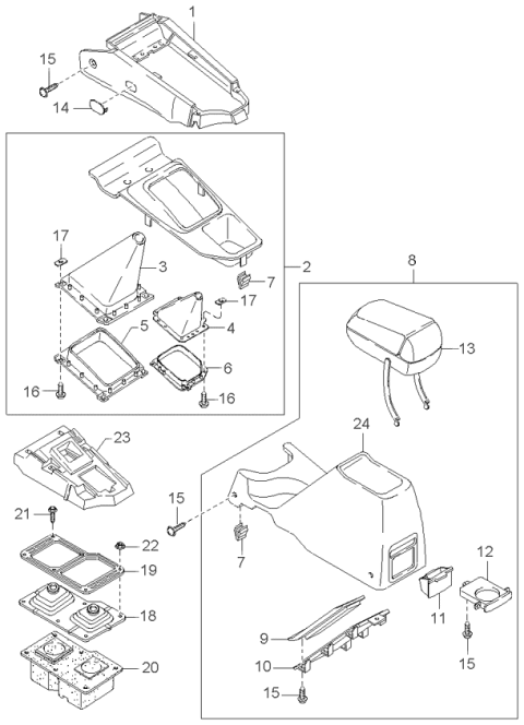 1997 Kia Sportage Console Diagram 4