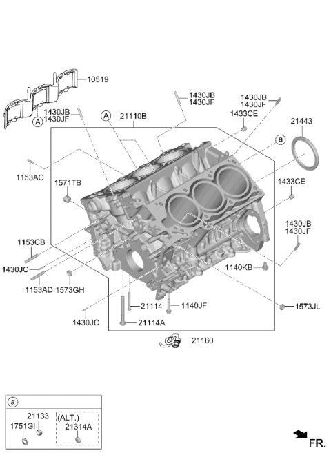2023 Kia Carnival Seal-Oil Rr Diagram for 214433N100