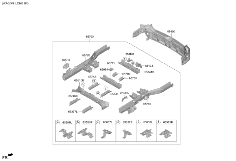 2022 Kia Carnival Floor Panel Diagram 3