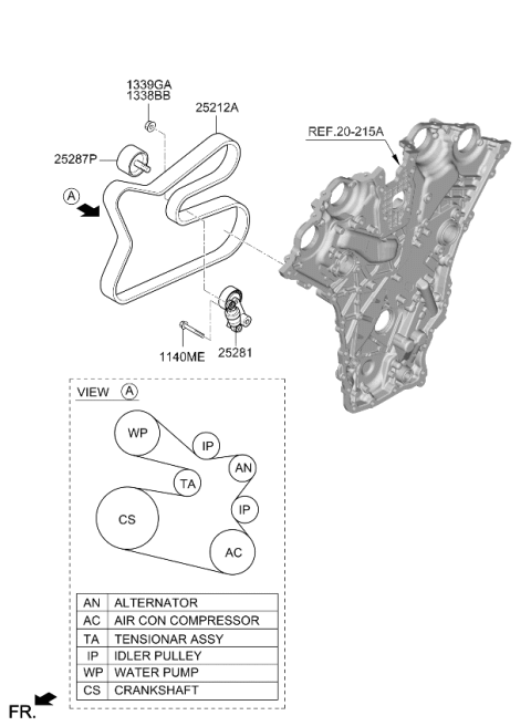 2022 Kia Carnival Nut   Diagram for 1338108007K
