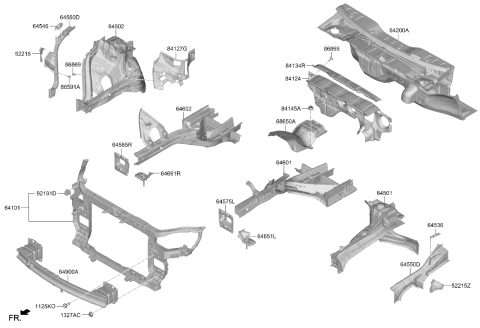 2022 Kia Carnival Clip-Head Lamp Mounting Diagram for 92173F2000
