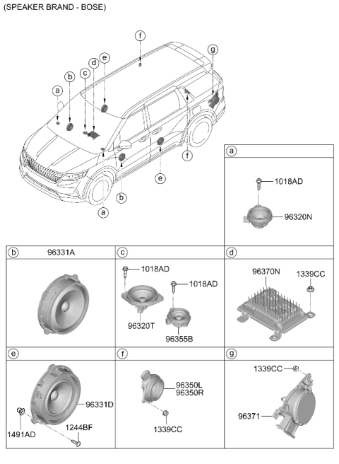 2022 Kia Carnival Speaker Diagram 2
