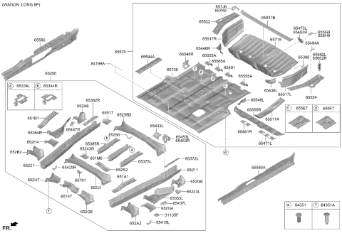 2022 Kia Carnival Floor Panel Diagram 2