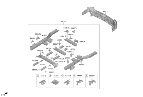 2025 Kia Carnival Hybrid Floor Panel Diagram 3