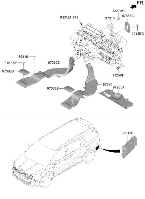 2025 Kia Carnival Hybrid Heater System-Duct & Hose Diagram 2