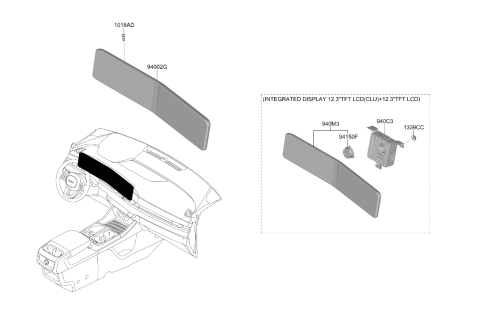 2025 Kia Carnival SPEAKER ASSY-CLUSTER Diagram for 94150BE000