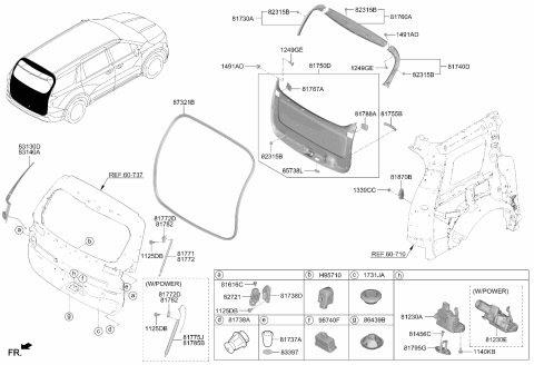 2026 Kia Carnival BUMPER-RR LH Diagram for 81778DO000
