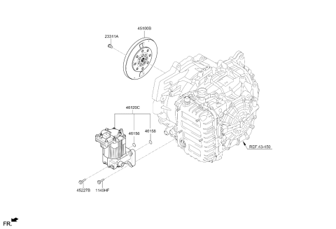 2025 Kia Carnival GASKET-OIL PUMP Diagram for 461563D900