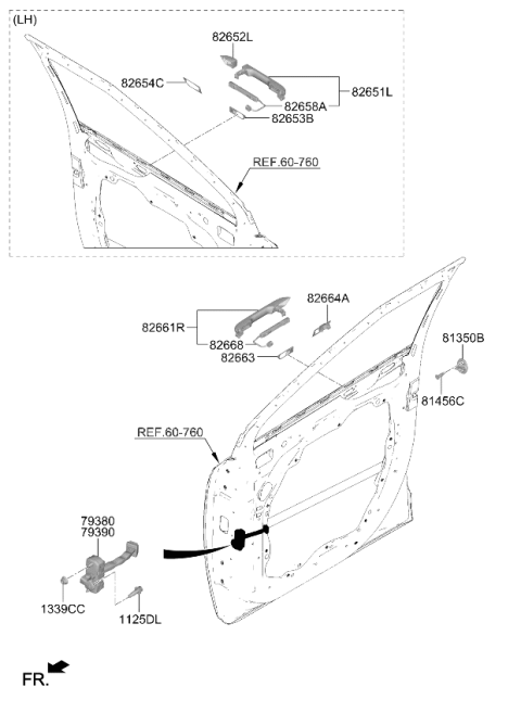 2025 Kia Carnival ANTENNA ASSY-DR O/S Diagram for 82667R0AA0