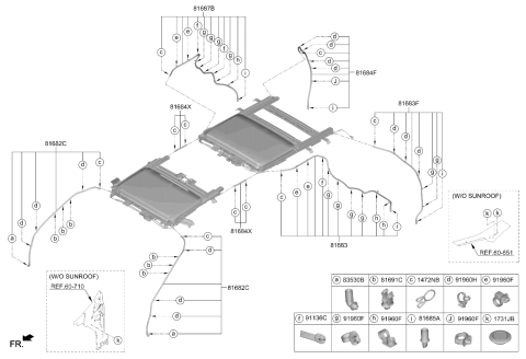 2025 Kia Carnival Hybrid Sunroof Diagram 2