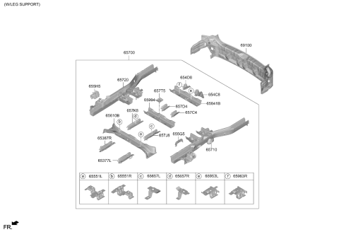2025 Kia Carnival Hybrid Floor Panel Diagram 4