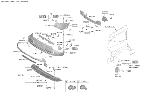 2024 Kia EV9 Rear Bumper Diagram 2