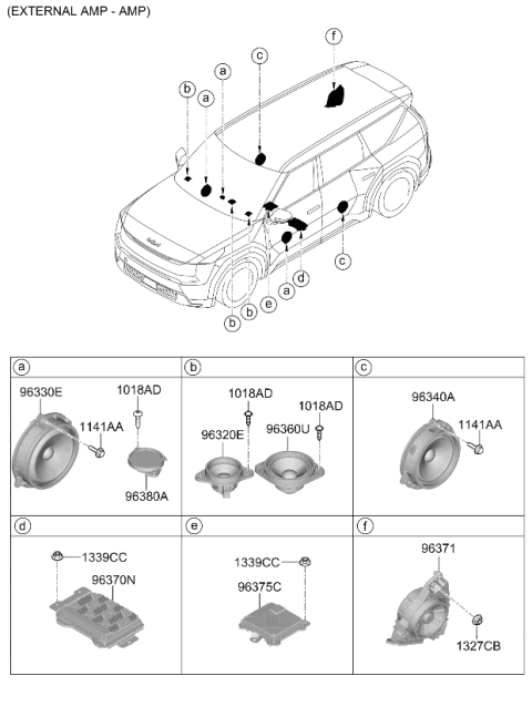 2024 Kia EV9 COVER-SPEAKER Diagram for 96300KL000