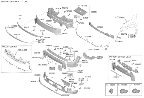 2024 Kia EV9 Front Bumper Diagram 2