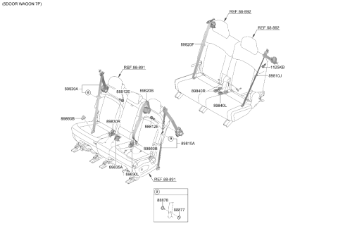 2024 Kia EV9 Rear Seat Belt Diagram 2