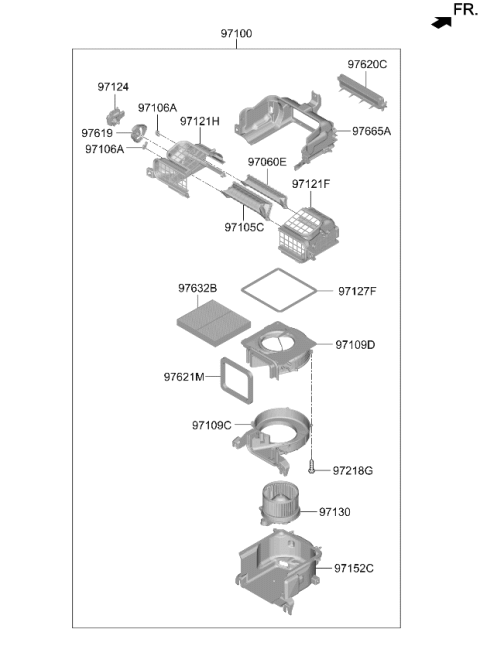 2024 Kia EV9 Heater System-Heater & Blower Diagram 2
