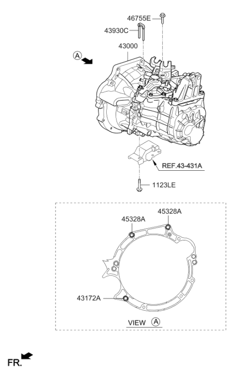 2021 Kia Soul Transaxle Assy-Manual Diagram 2