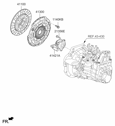 2022 Kia Soul Disc Assy-Clutch Diagram for 4110032130