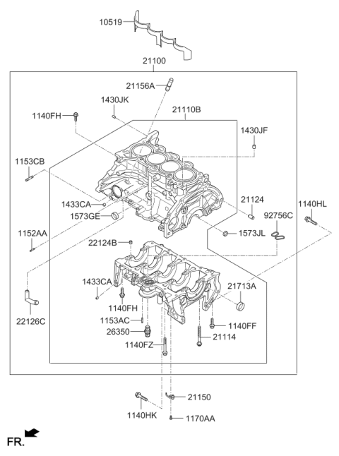 2021 Kia Soul Cylinder Block Diagram 2