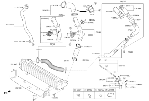 2021 Kia Soul Hose-INTERCOOLER INL Diagram for 282542B720