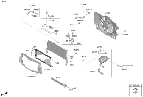 2025 Kia Seltos TANK ASSY-RESERVOIR Diagram for 25430Q5000