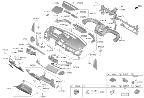 2025 Kia Seltos SWITCH ASSY-HAZARD Diagram for 93790Q5AA0CDD