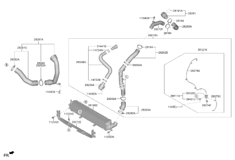 2024 Kia Seltos COOLER ASSY-INTER Diagram for 282702M620