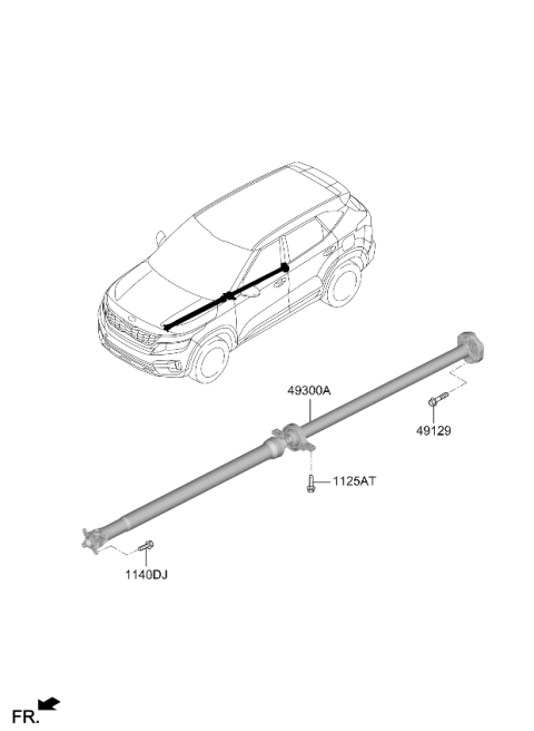 2026 Kia Seltos SHAFT ASSY-PROPELLER Diagram for 49300Q5300