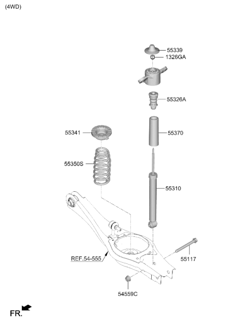 2026 Kia Seltos Rear Spring & Strut Diagram 2