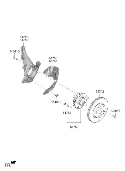 2025 Kia Seltos Disc-Front Wheel Bra Diagram for 517123X000