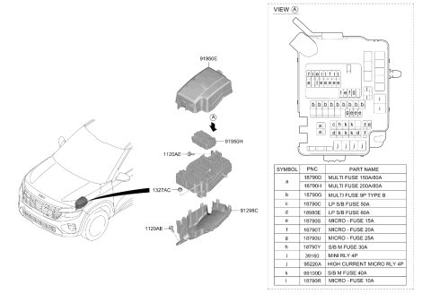 2025 Kia Seltos PCB BLOCK ASSY Diagram for 91959Q5200