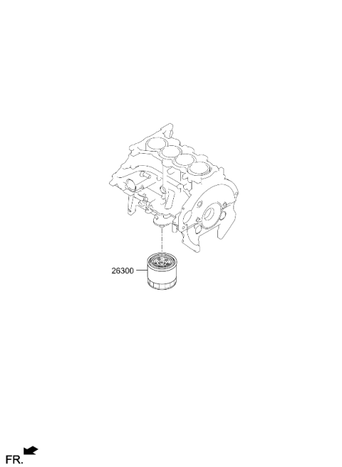 2025 Kia Seltos COMPLETE ASSY-OIL FI Diagram for 263002M805