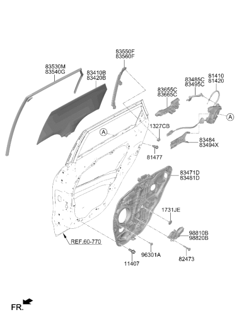 2024 Kia Seltos Motor Assembly-Power WDO Diagram for 83460Q5000