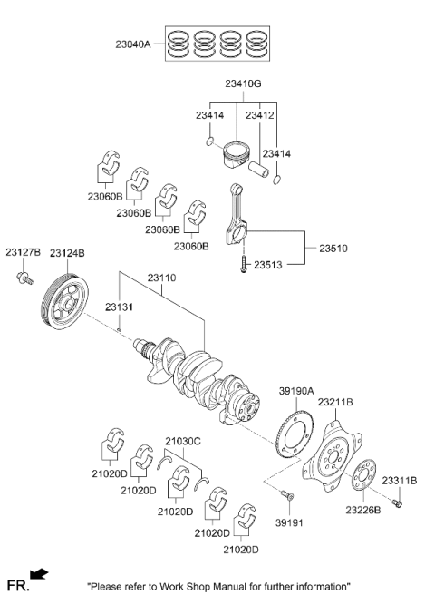 2025 Kia Seltos Crankshaft & Piston Diagram 2