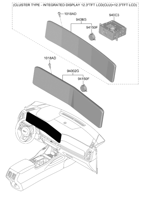 2024 Kia Sorento Instrument Cluster Assembly Diagram for 94053R5060