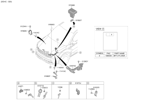 2025 Kia Sorento Battery Wiring Assembly Diagram for 91850R5520